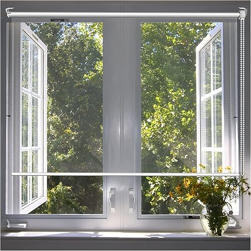 ODAMAN Persianas enrollables transparentes impermeables para ventanas cortinas de ventana de interior y exterior con accesorios persianas