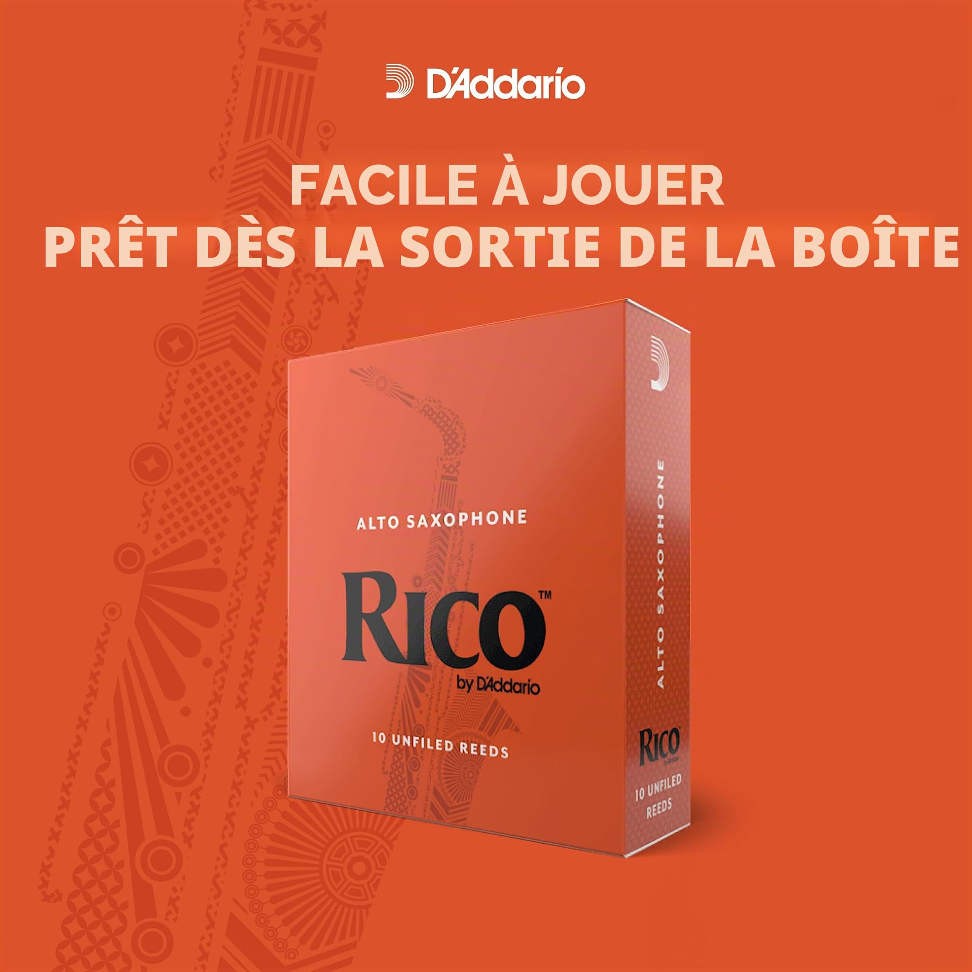Rico Anches Rico pour saxophone alto, force 2.5, pack de 10