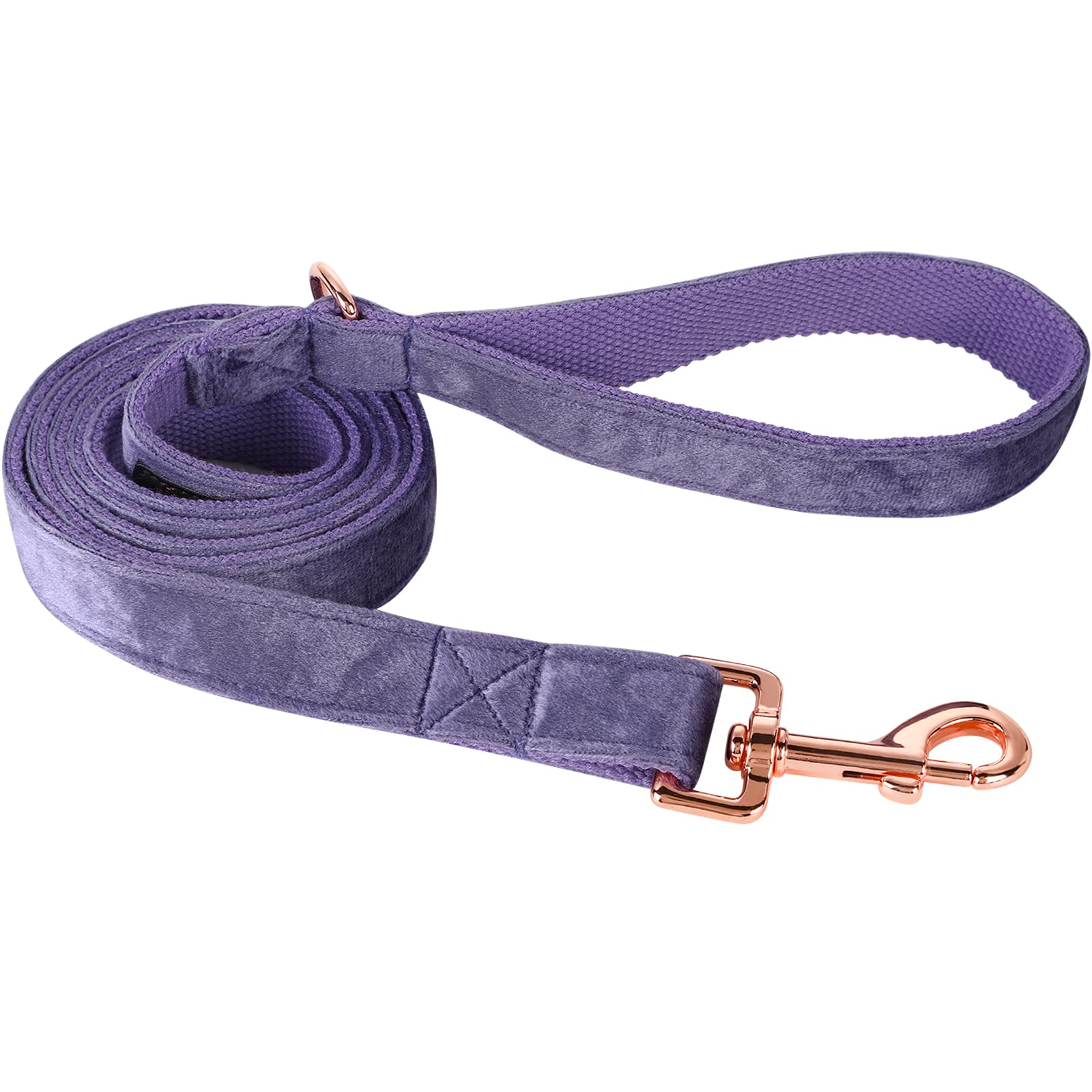ARING PET Dog Leash, Velvet Dog Leashes Matching Collars, Handmade Strong Purple Velvet Walking Leash for Small Medium Large Dogs — image 1