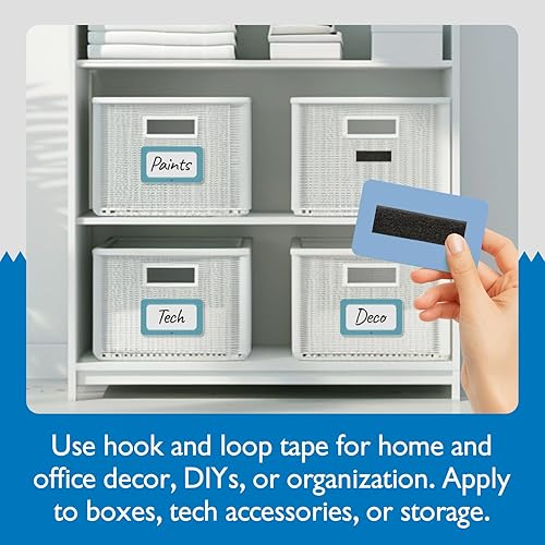 Miniatura 7 de HL74-R/BLK215H HL74-R Solo Rollos laterales de gancho con respaldo adhesivo: 2" x 15 pies, negro