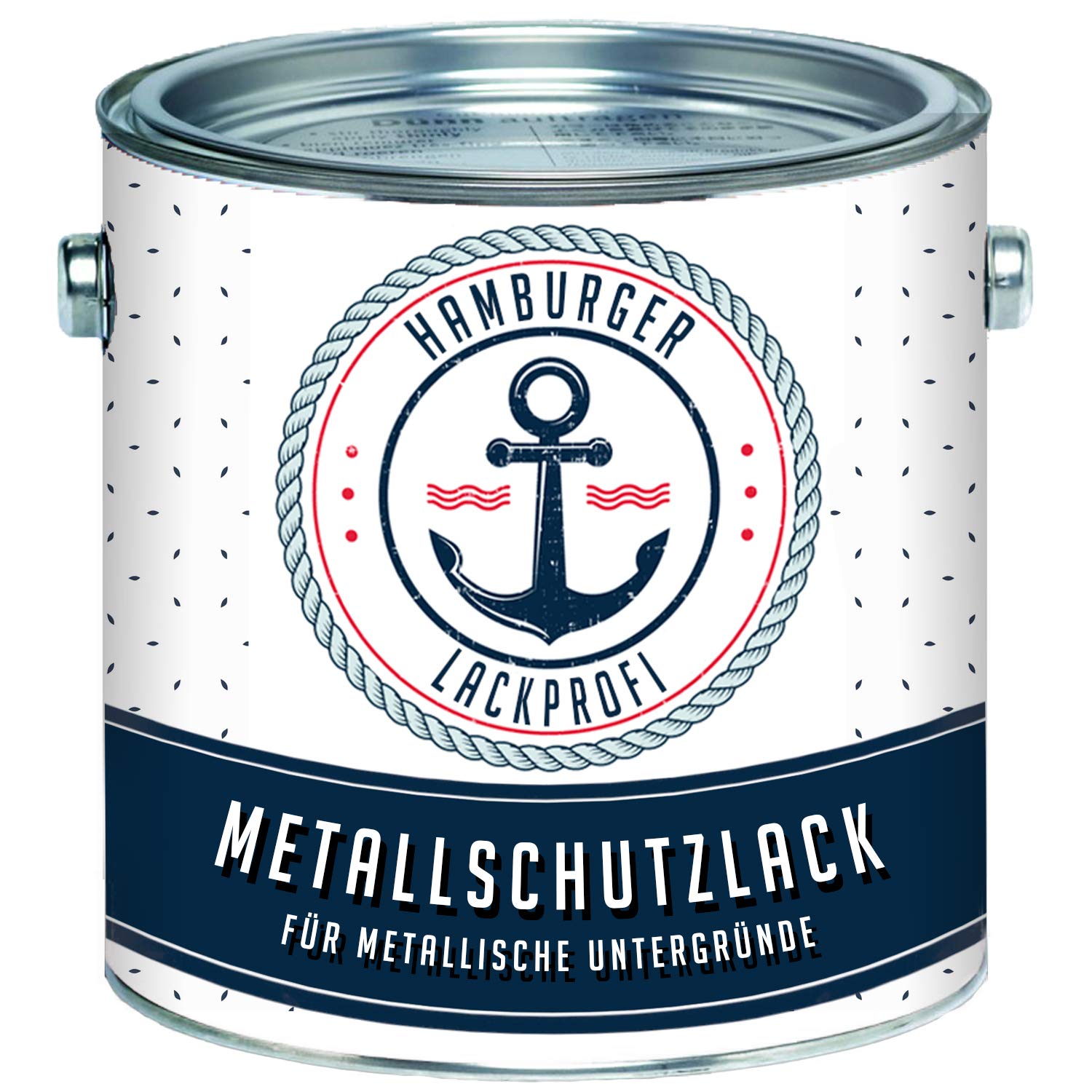 farba do metalu błyszczący szary aluminiowy RAL 9007 biały farba ochronna do metalu lakier do do (5 L) Hamburger Lack-Profi