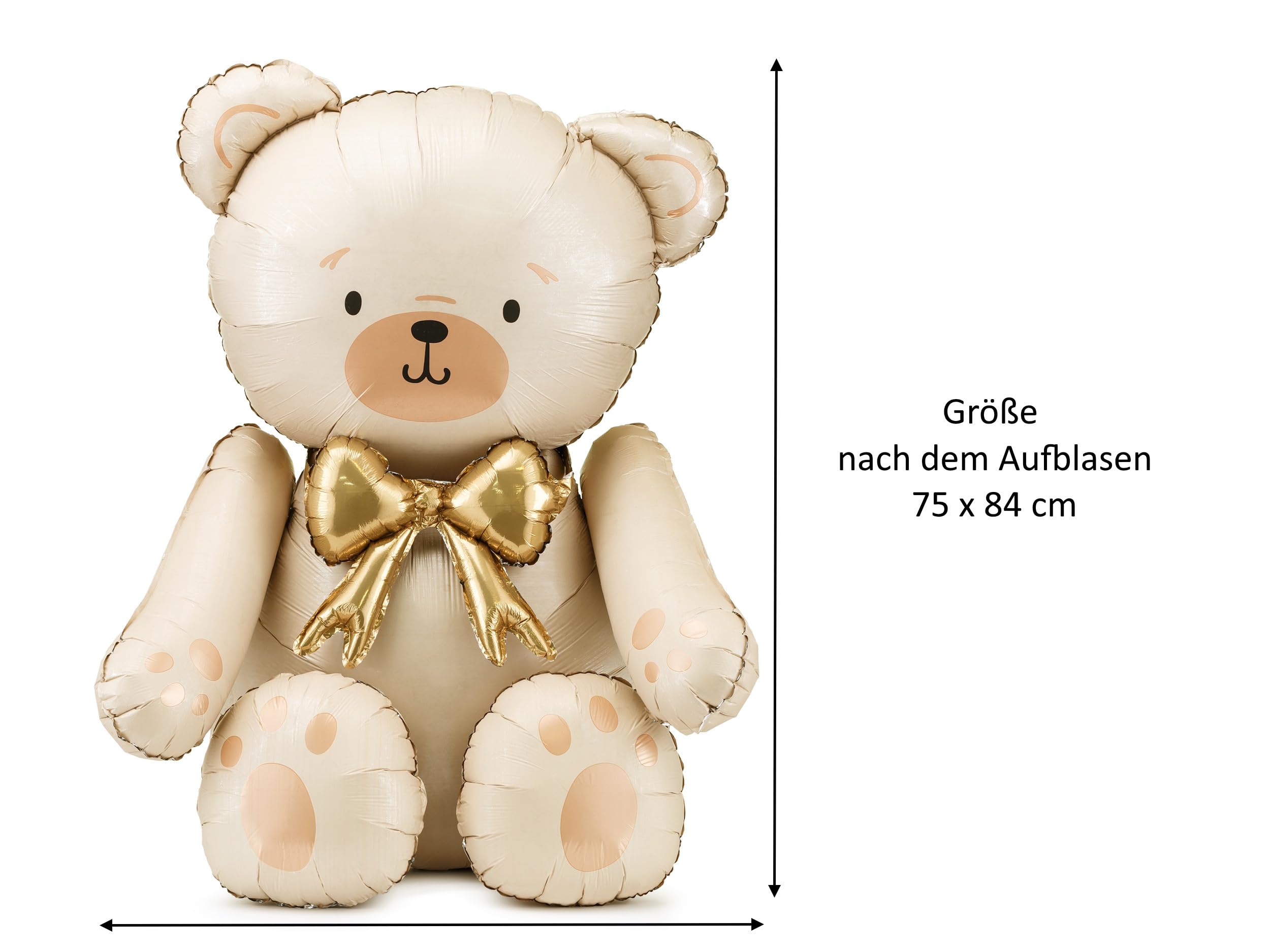 Impression Rigide Avec L'œuvre « 1 An Premier Anniversaire Ours En Peluche Avec Des Ballons Joyeux Anniversaire » De L'artiste Trenddesigns24