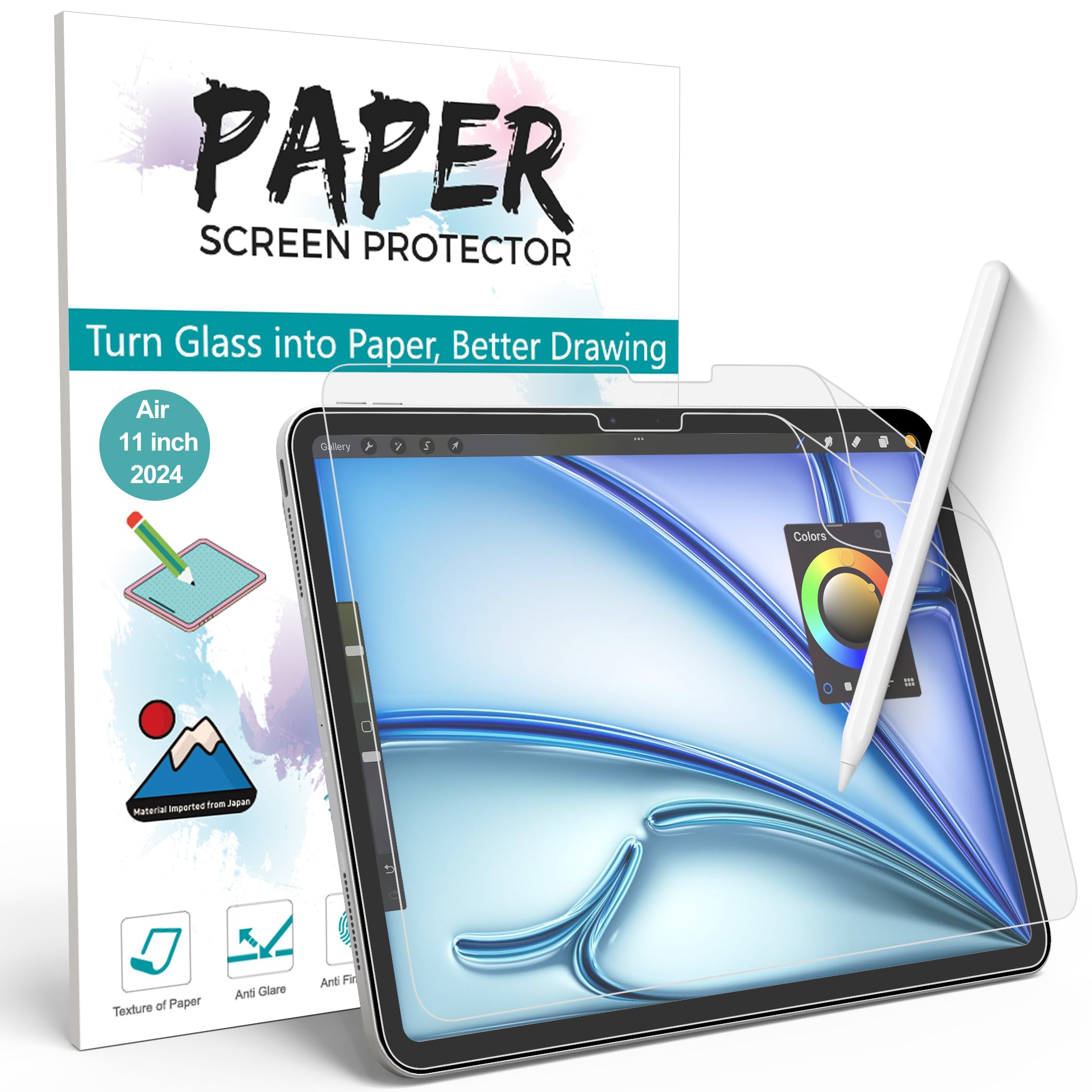 XIRON [2 Pack] Paperfeel Screen Protector for iPad Air 11 inch 2024 M2, Matte PET Paper Screen Guard for iPad Air 11 inch 2024 M2 Writing and Drawing Anti-Glare and Easy Installation (B0D4562KL9) Amazon Price History, Amazon Price Tracker