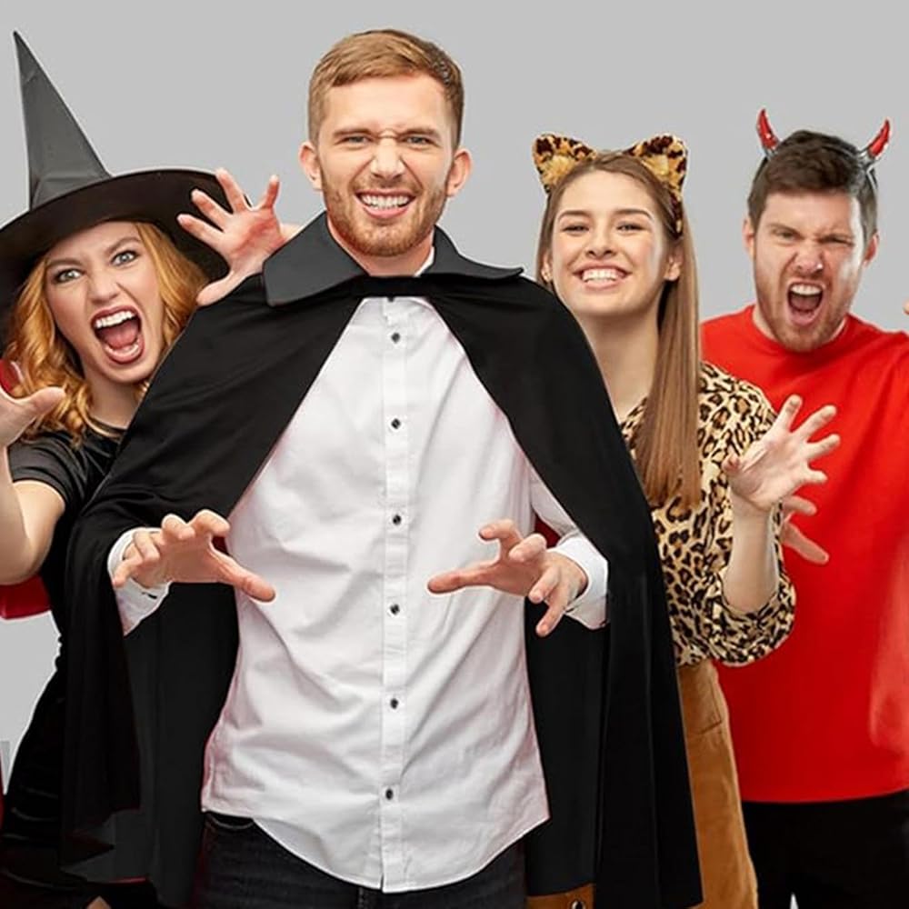 Amazon.co.jp: ハロウィン 子供 大人 マント とんがり帽子コスプレ仮装