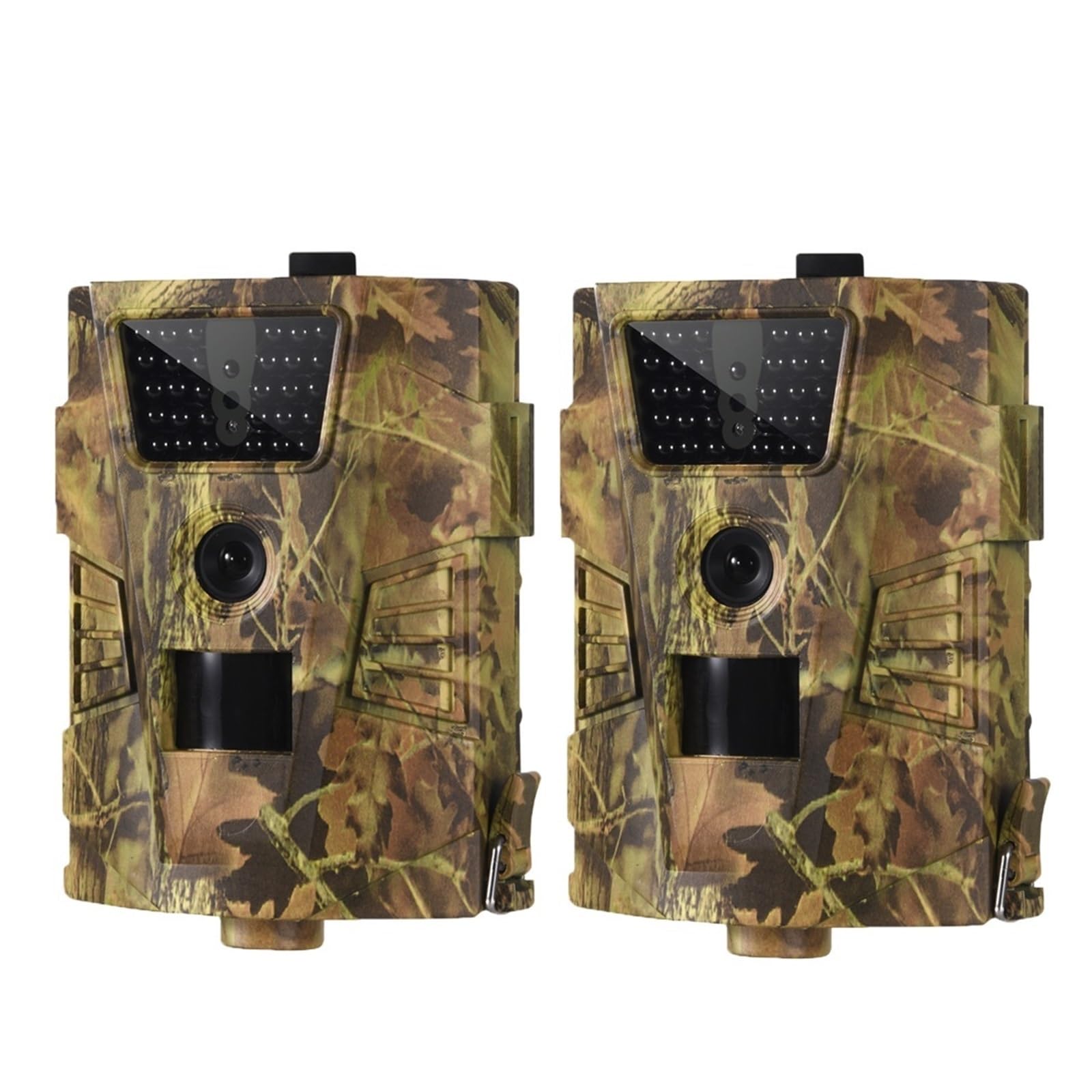 Kamera leśna, 12MP Kamera Obserwacyjna Myśliwska Dzika Wodoodporna 850NM Kamery Noktowizyjne HT001B Fotopułapki Śledzenie Nadzoru Dzikiej Przyrody(2PCS HT001B)