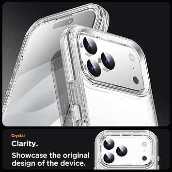 AICase for iPhone 17 Pro Max Case Clear 3 in 1 Heavy Duty Drop Protection