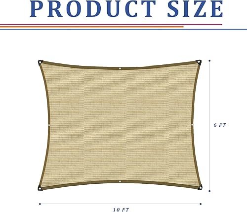 Miniatura 6 de Paño de sombra  para plantas de jardín al aire libre, 3 x 6 pies, 95% tela de sombra de trigo para pérgolapiscina, toldo de privacidad para patio