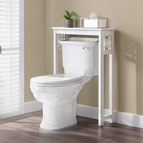 Derby Over-the-Toilet Storage Shelf – 37" Tall Bathroom Space Saver