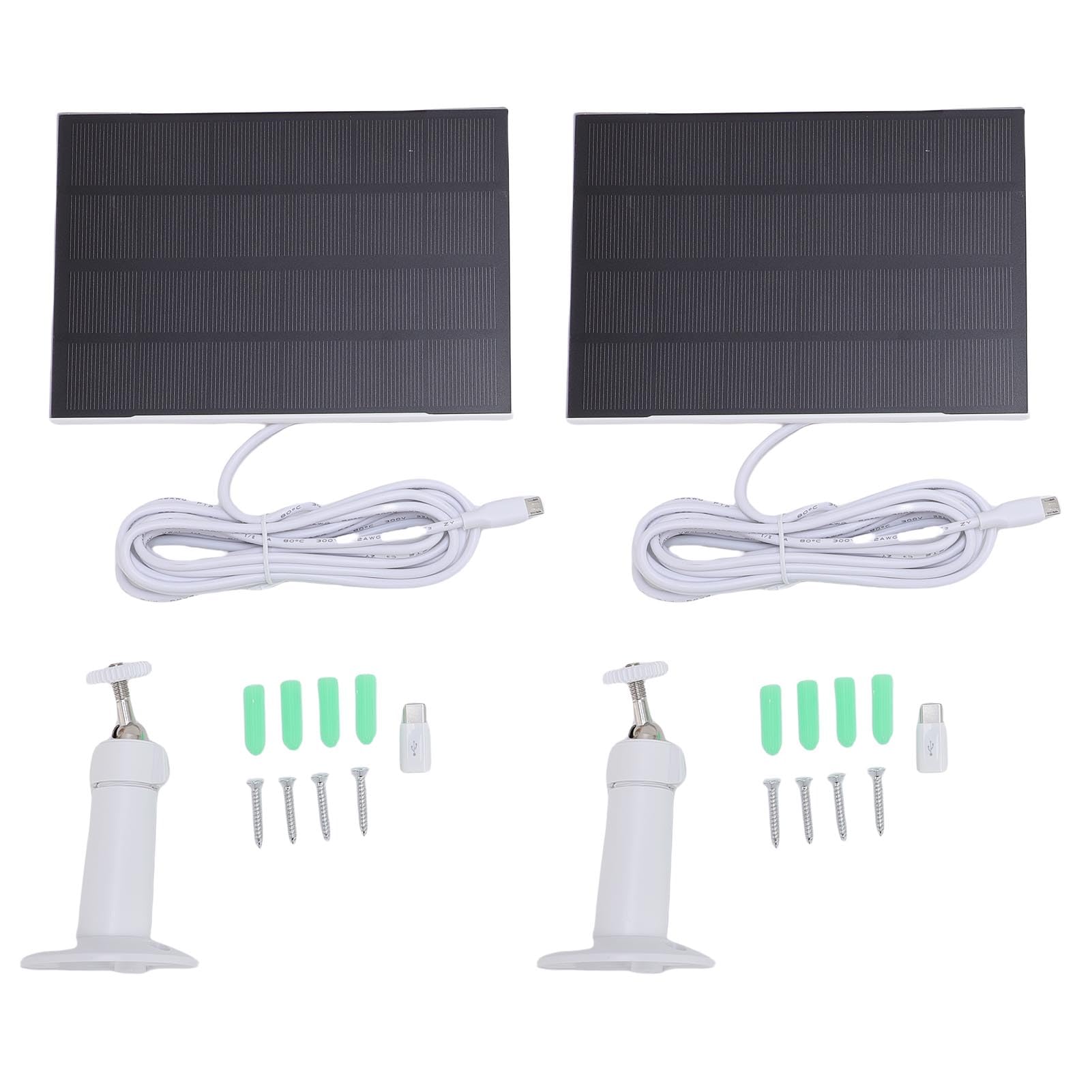 BRRNOO Pannello Solare 8W per Telecamera di Sicurezza Esterna 4, IP65,