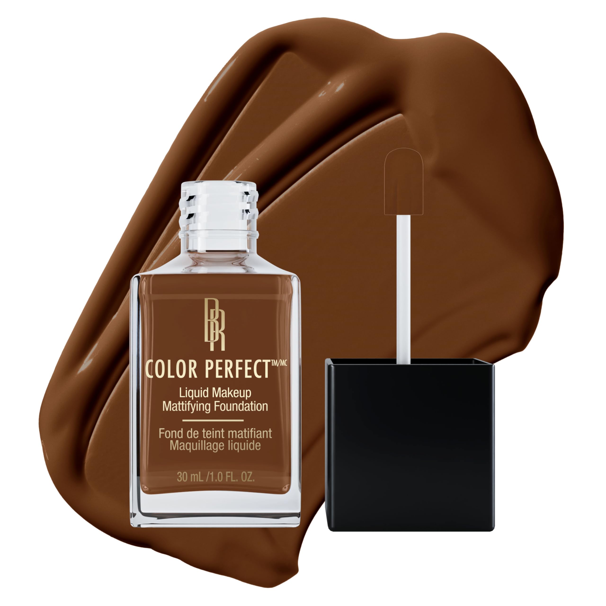 Black Radiance Color Perfect Liquid Full Coverage Foundation Makeup, Double Fudge, 1 Fl Oz