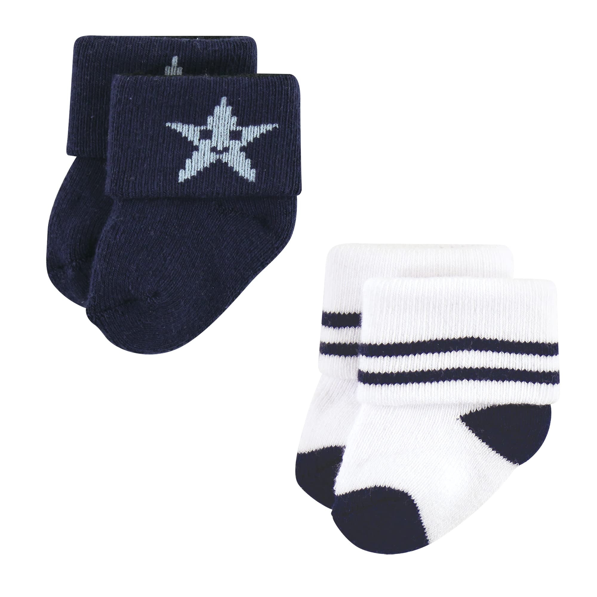 Hudson Baby Baby Cotton Rich Newborn and Terry Socks, Sea Creatures, 0-6 Months