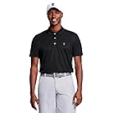 Mens Performance Golf Grid Short Sleeve Stretch Polo Shirt - Legacy