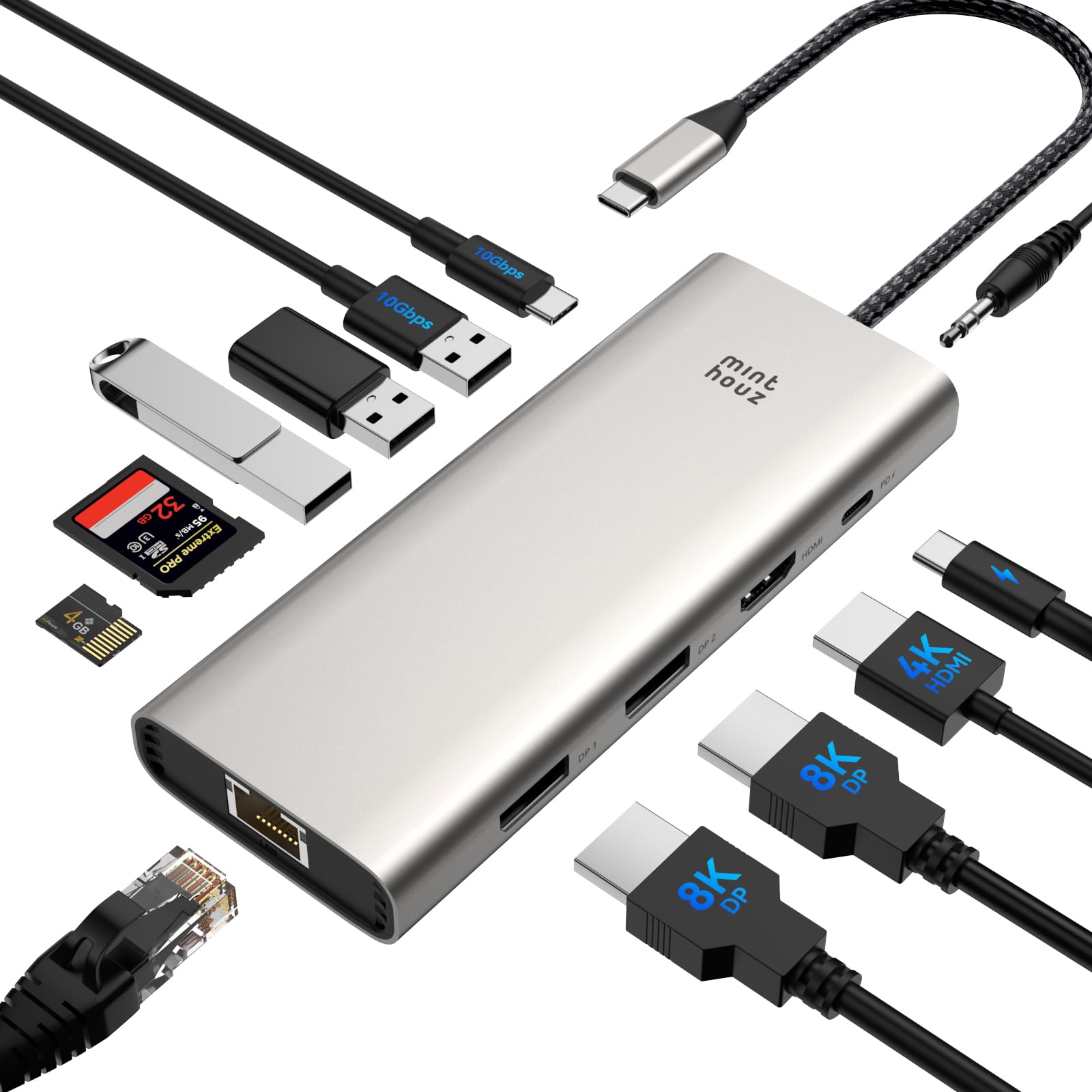 Amazon | ドッキングステーション 12 in 1 USB C ハブ マルチ