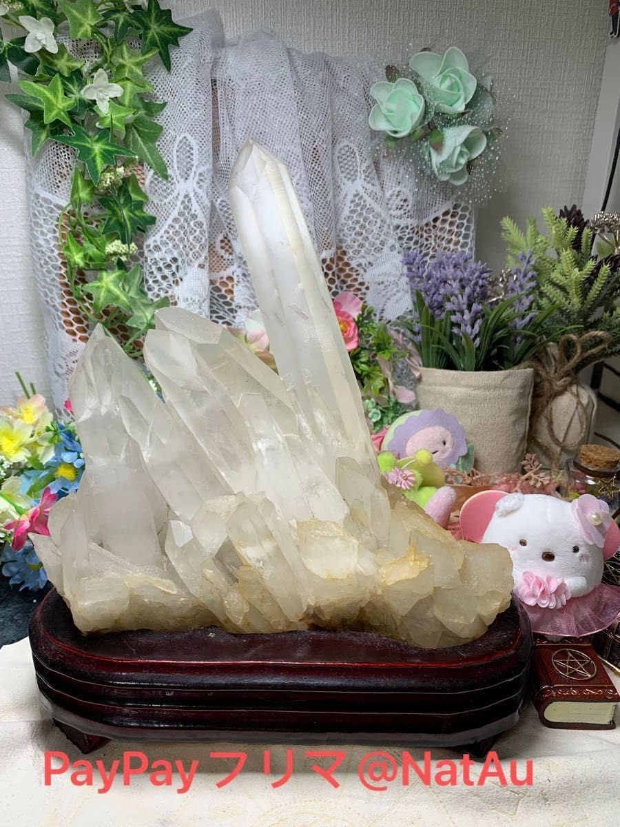 白水晶 水晶 クラスター鑑賞石 エネルギーパワー B