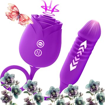 Roses Flower Toy for Women, Whisper-Quiet & Waterproof Design Toys l7892v Purple