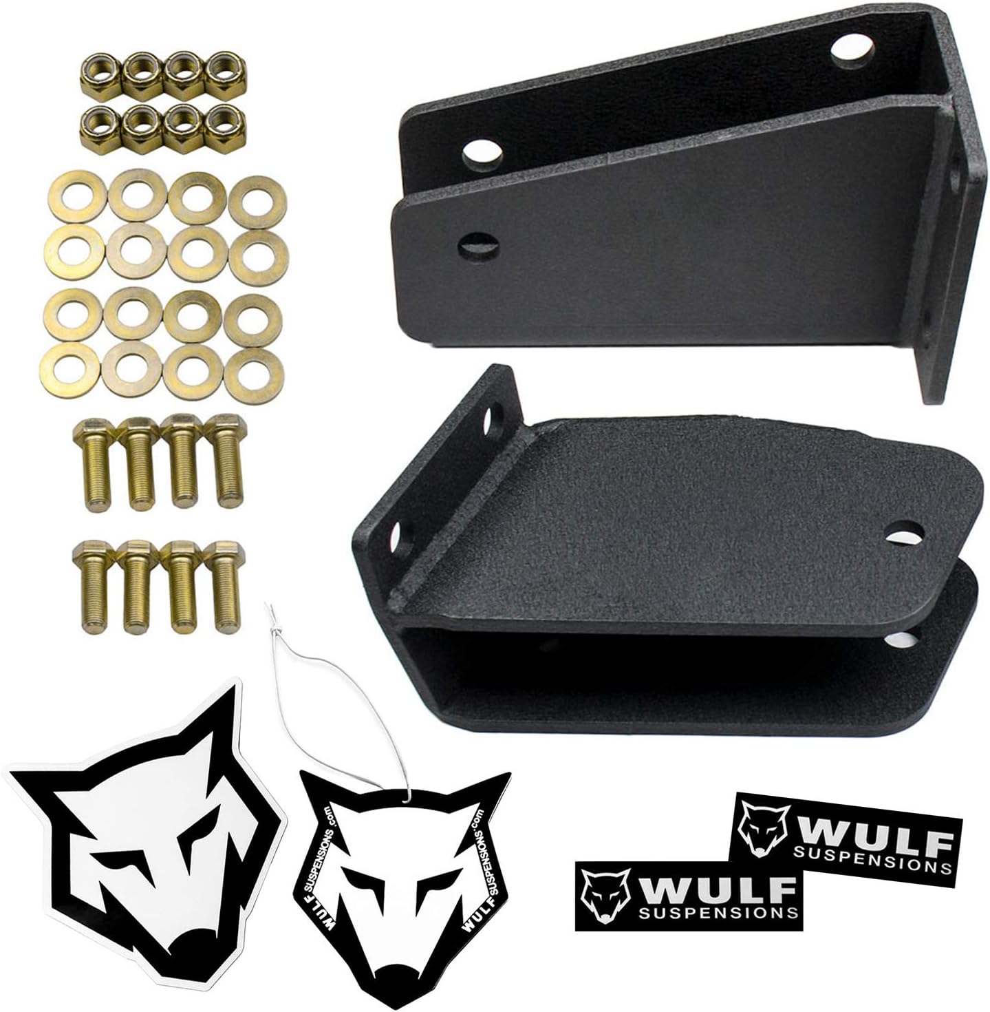 Wulf Front Axle Pivot Drop Bracket Kit for 2" to 3" Lift Kits 1980 to 1998 compatible with model Ford F250 4X4
