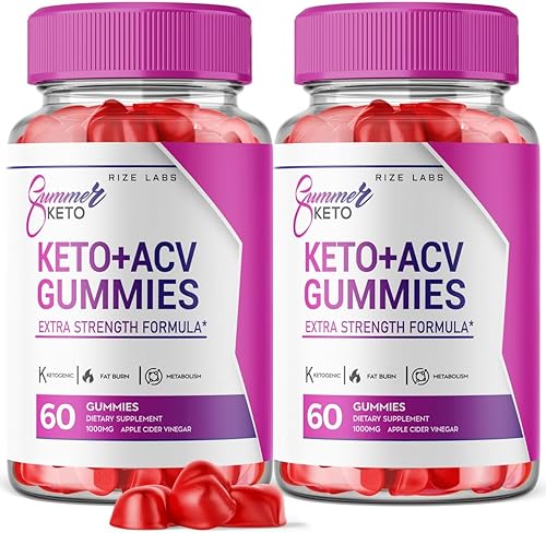 Paquete de 2 gomitas de verano Keto ACV  Gomitas de pérdida de peso de verano  Gomitas de verano Oprah Keto+ACV Winfrey Shark Gummy Tank Belly Fat