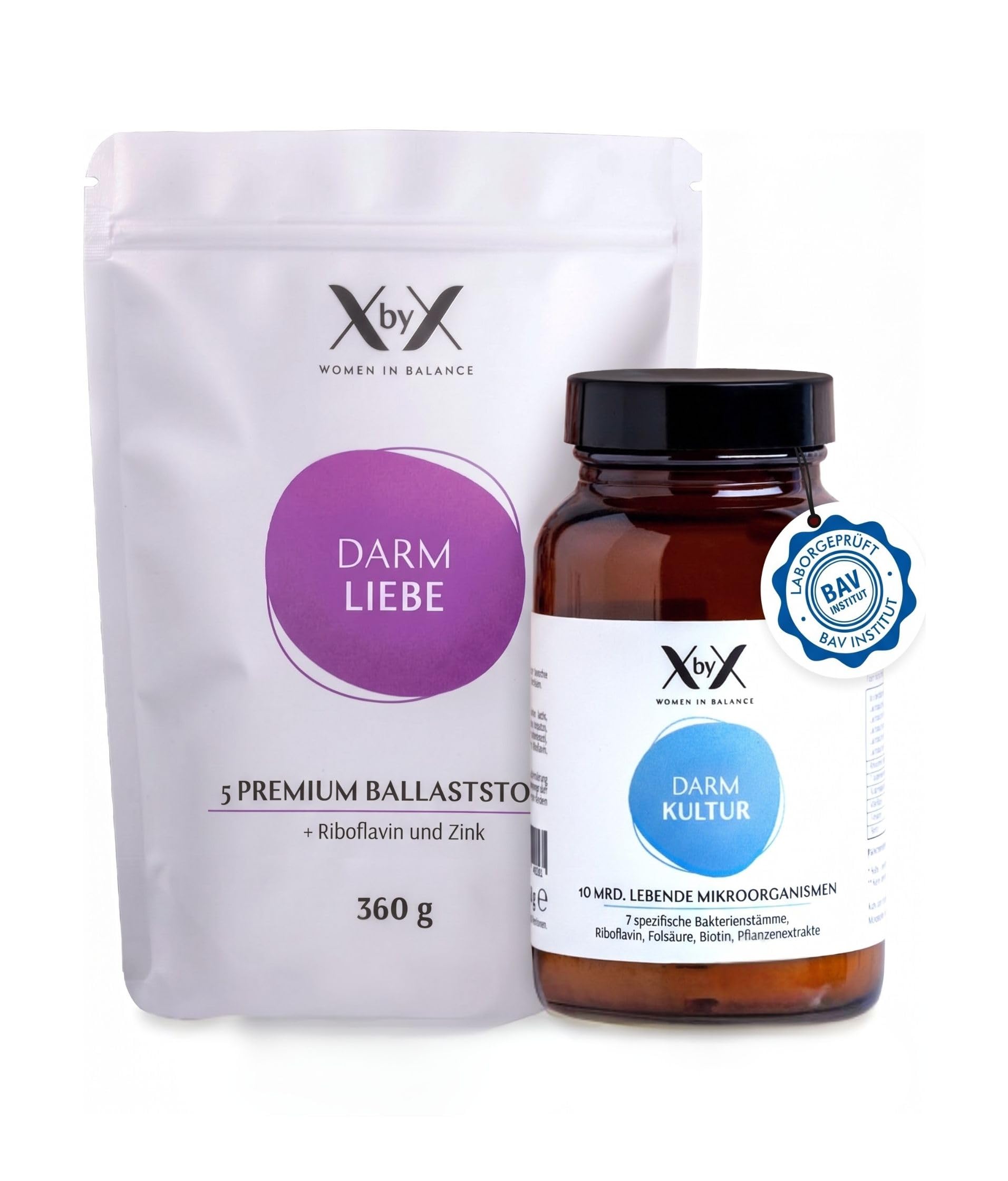 XbyX Darm Kultur & Darm Liebe 2er Set - Synbiotikum & Ballaststoffe