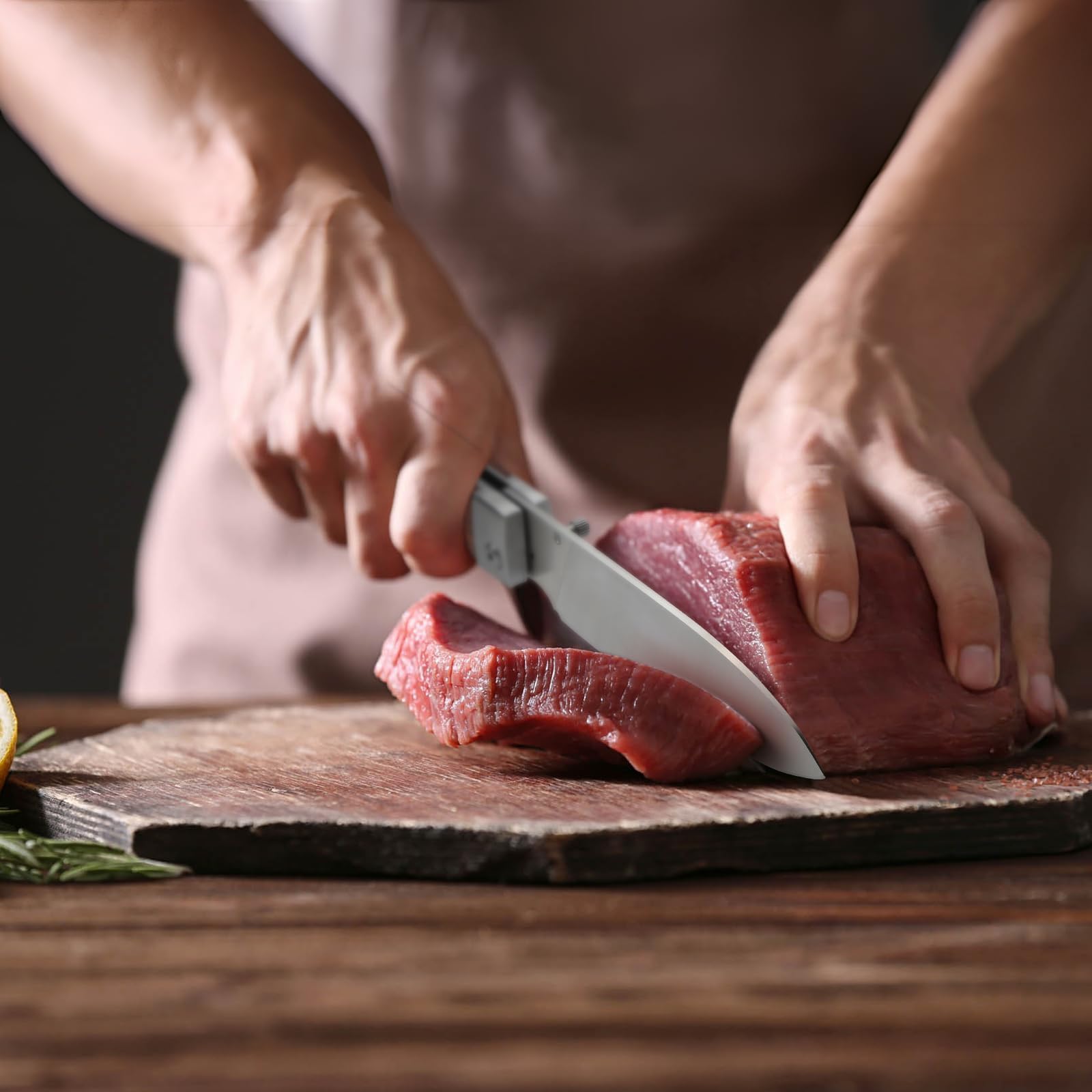 Huusk Folding Chef Pocket Knife-Japanese Santoku Knive, edc Kitchen Knives — Amazon image 2