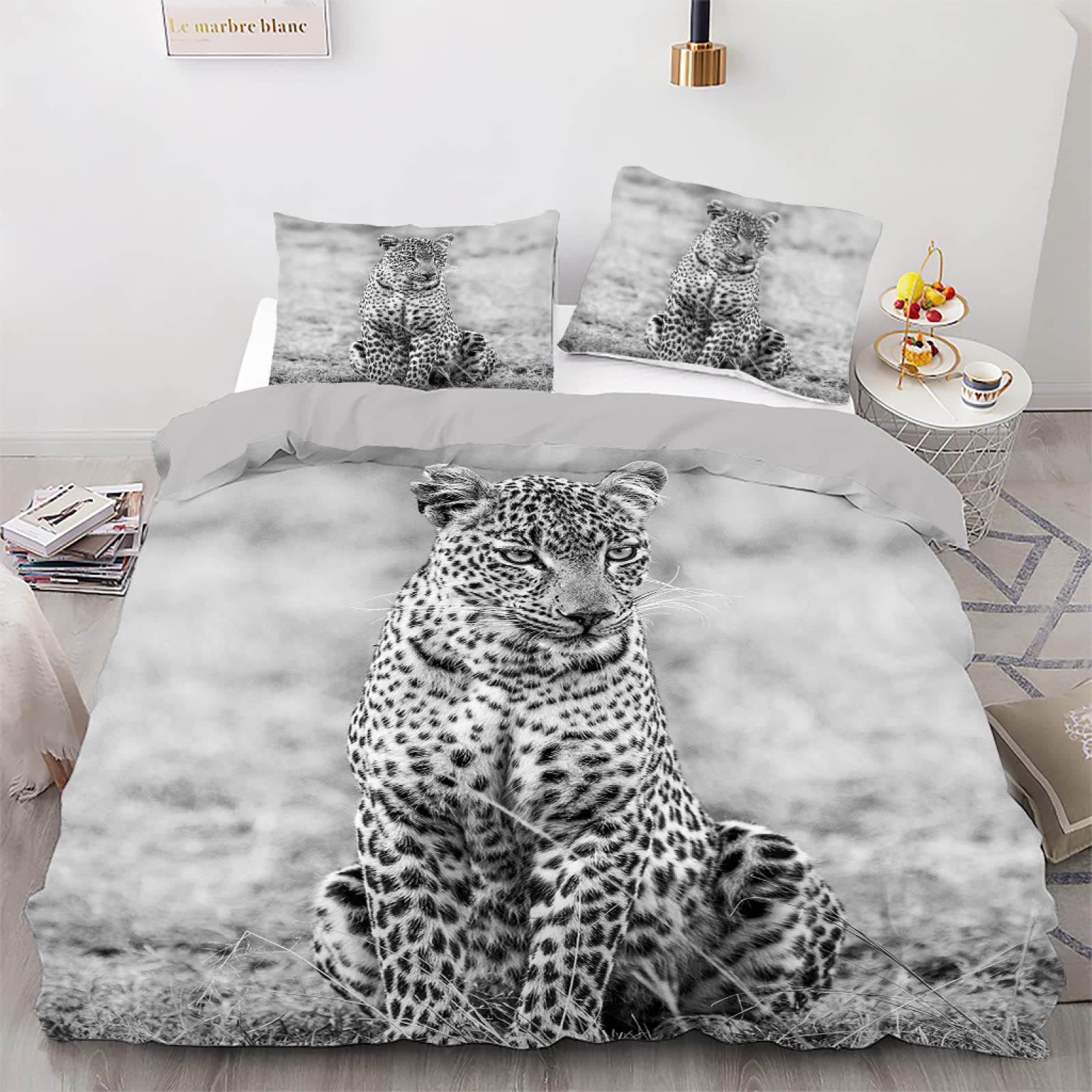 Housse de couette 200x200 hypoallergénique et douce pour la peau sensible des adultes