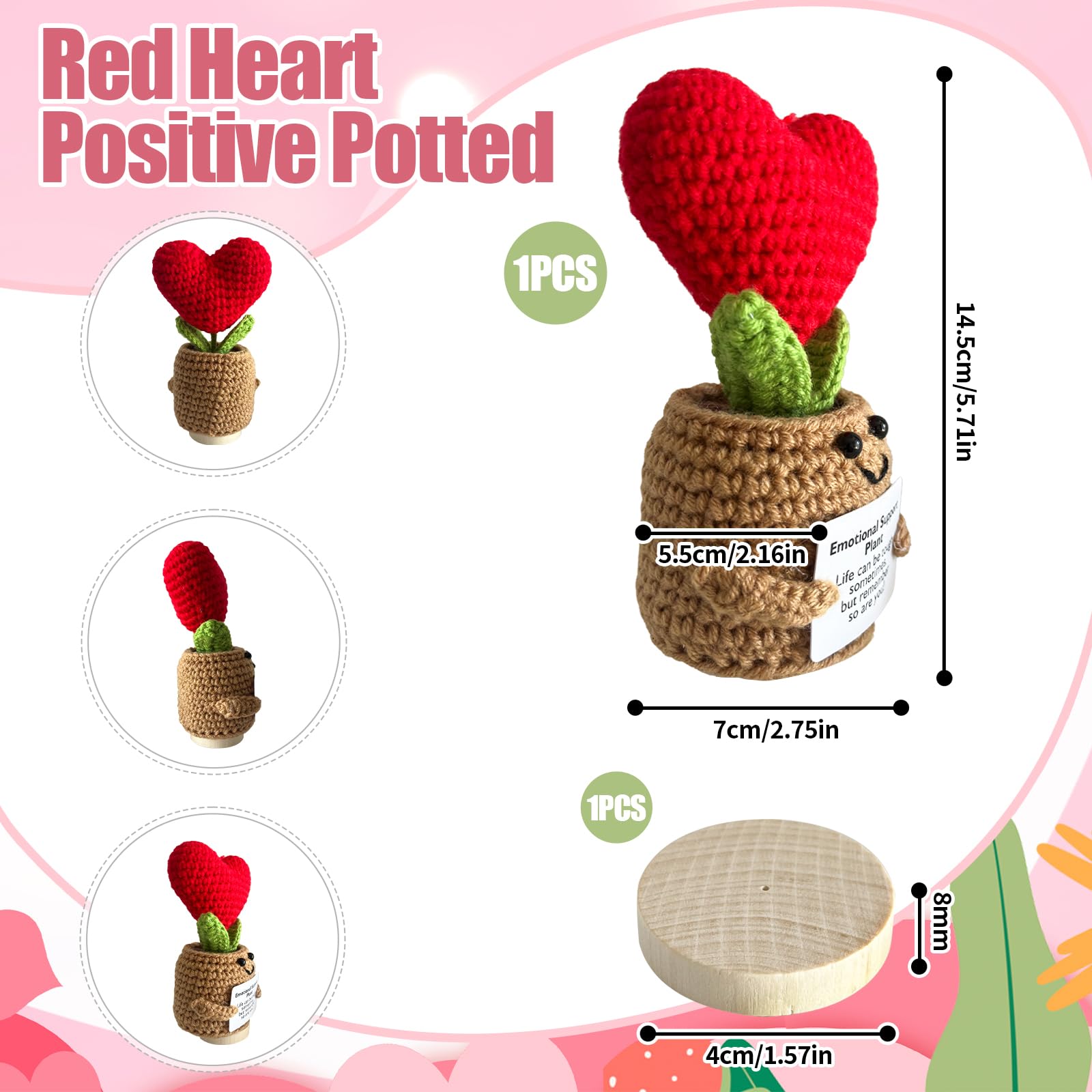 SPERMUOY Positieve ster Geluksbrenger Emotionele Ondersteuning Plushie Pocket Hug Knuffeldier Mutmaker Cadeau Positieve Geschenken Handgemaakte Gebreide Sterretjes