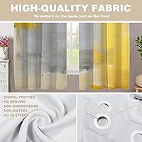 Vista 486 de Cenefas de cocina modernas con patrón de cobre marrón dorado para ventanas, cenefas opacas abstractas de marcas de arañazos y cortinas opacas