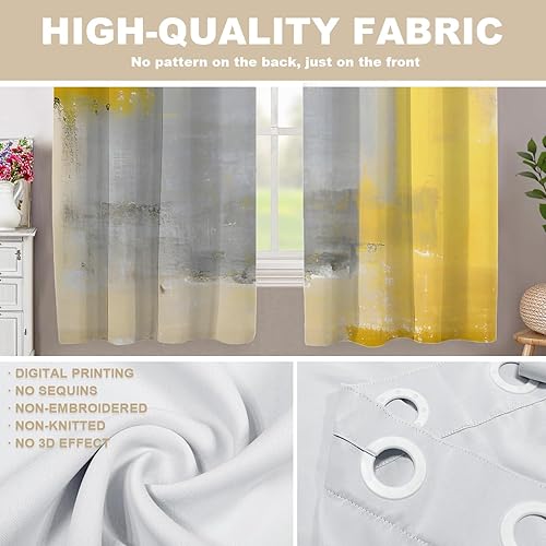 Miniatura 486 de Cenefas de cocina modernas con patrón de cobre marrón dorado para ventanas, cenefas opacas abstractas de marcas de arañazos y cortinas opacas