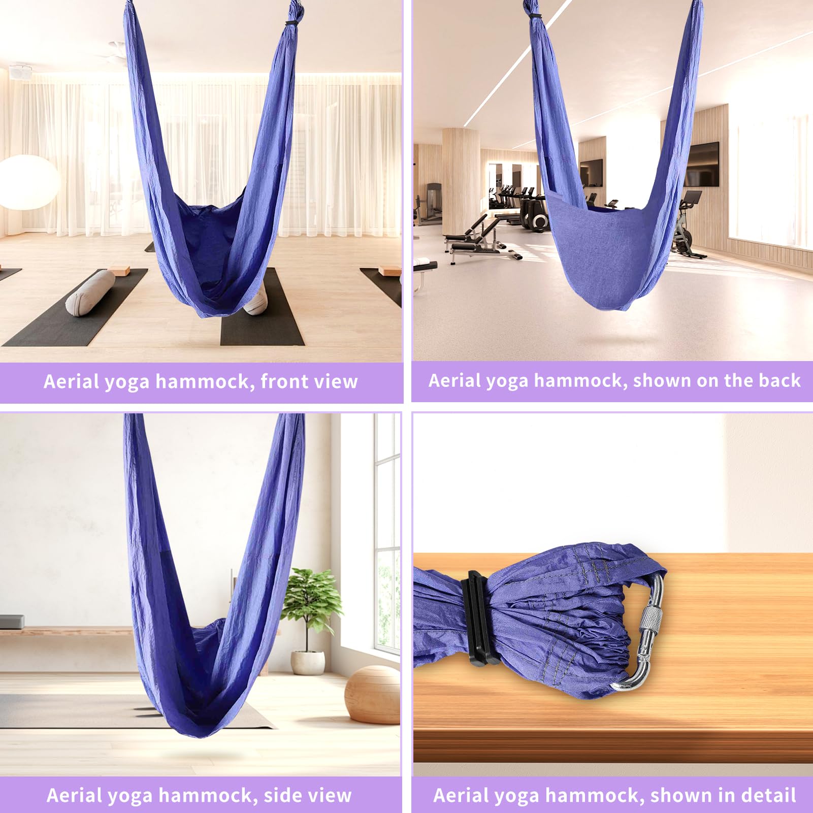 Amaca Aerea per Yoga, Pilates, Fascia Elastica, Aerea Yoga, Fitness, Impugnatura Sospesa, Inversione, Altalena, Imbracatura per Studi di Yoga a Casa