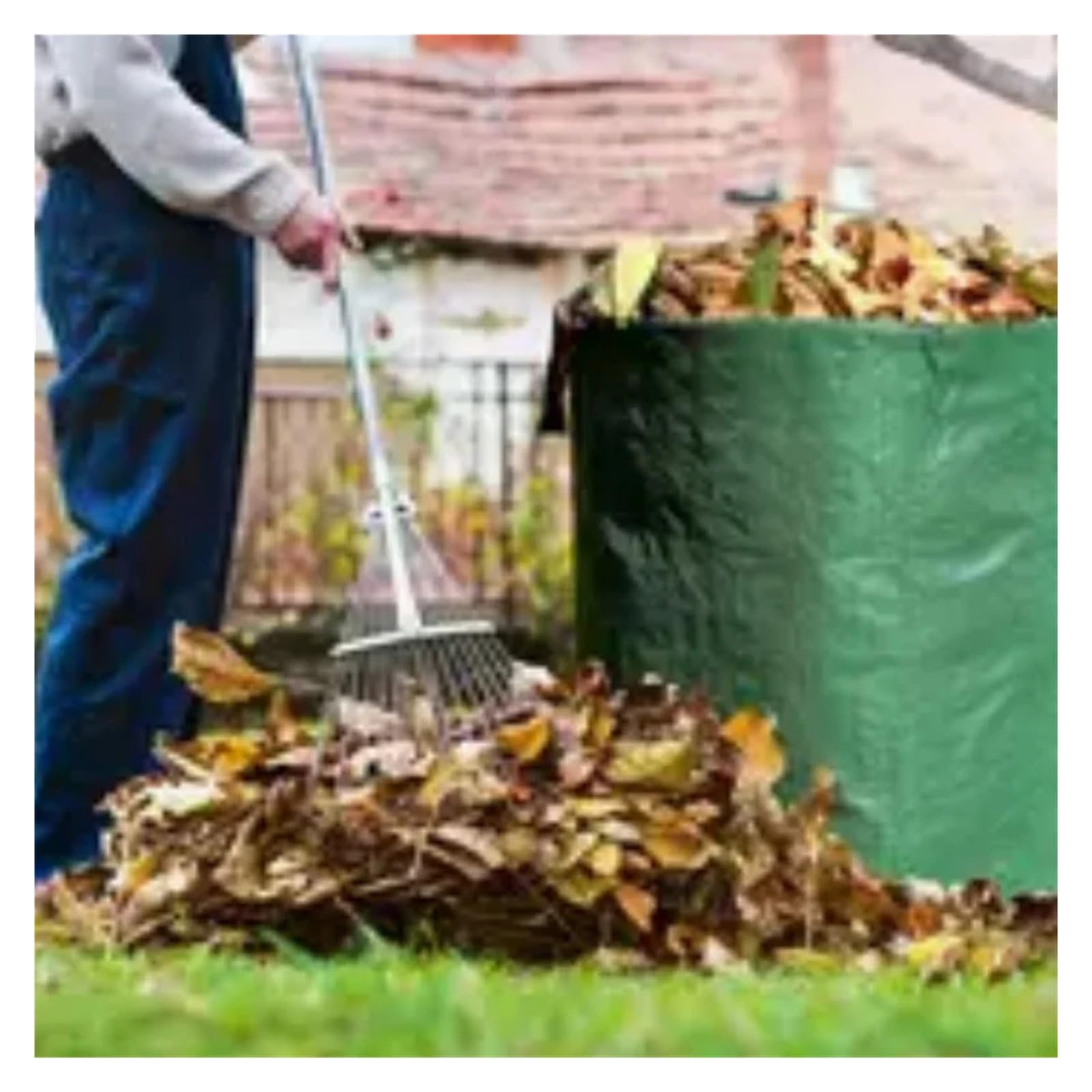 Borsa Da Giardino 120-500 Litri Con Coperchio Collezione Di Foglie Pieghevoli Può Conservare Cadute Riutilizzabili For Giardinaggio All'aperto(120L2pc)