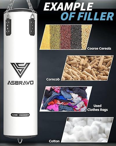 Vista 8 de Saco de Boxeo para Adultos, 1.2 m de Altura, Saco de Boxeo Pesado de PU, Juego de Guantes de Boxeo de 12OZ para Entrenamiento de MMA, Muay Thai