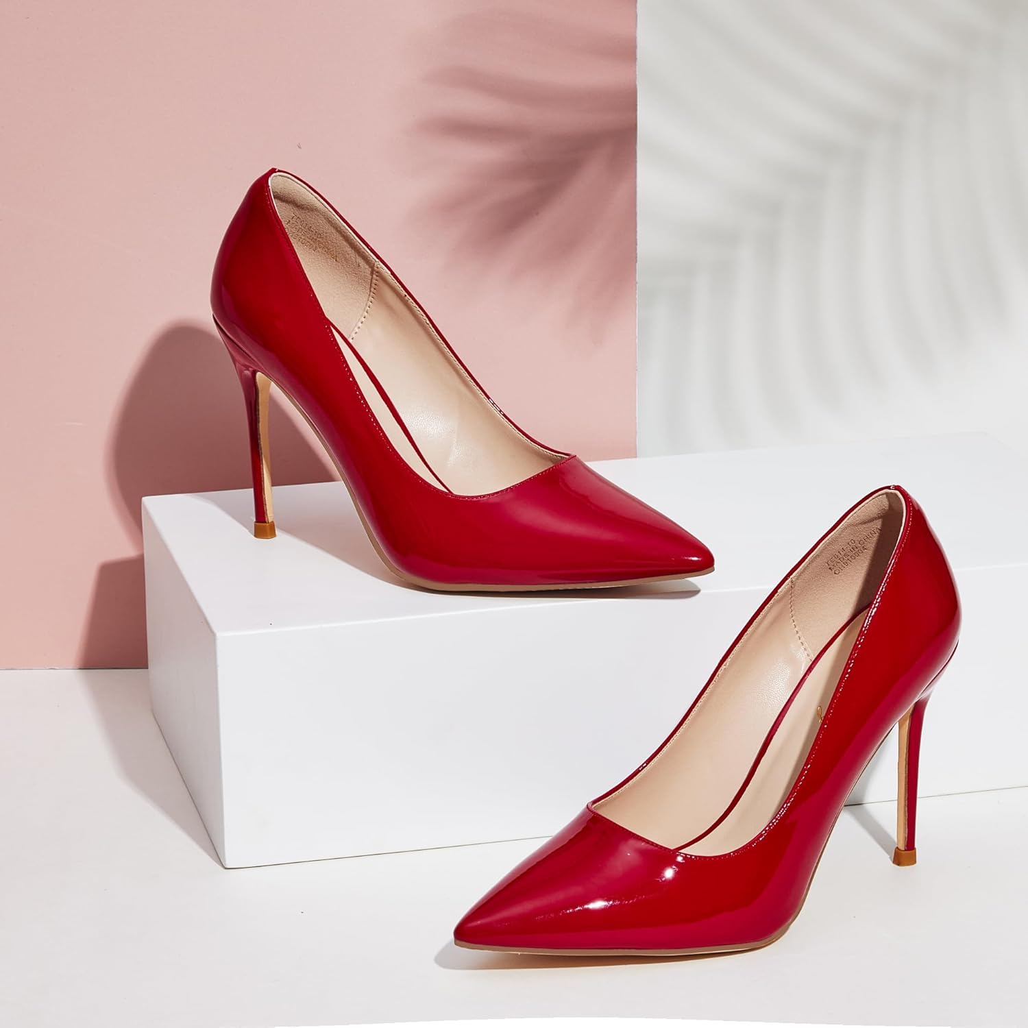 Elisabet Tang Women's High Heels Pumps Closed Pointed Toe Stiletto 4inch Heels Classic Office Special Dressy Wedding Pump Shoes - Image 5