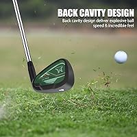 Vista 4 de MAZEL WM-X1/2 Hierros individuales para palos de golf para hombres 1,2,3,4,5,6,7,8,9, Pitching Wedge, Approach Wedge, Sand Wedge con ejes