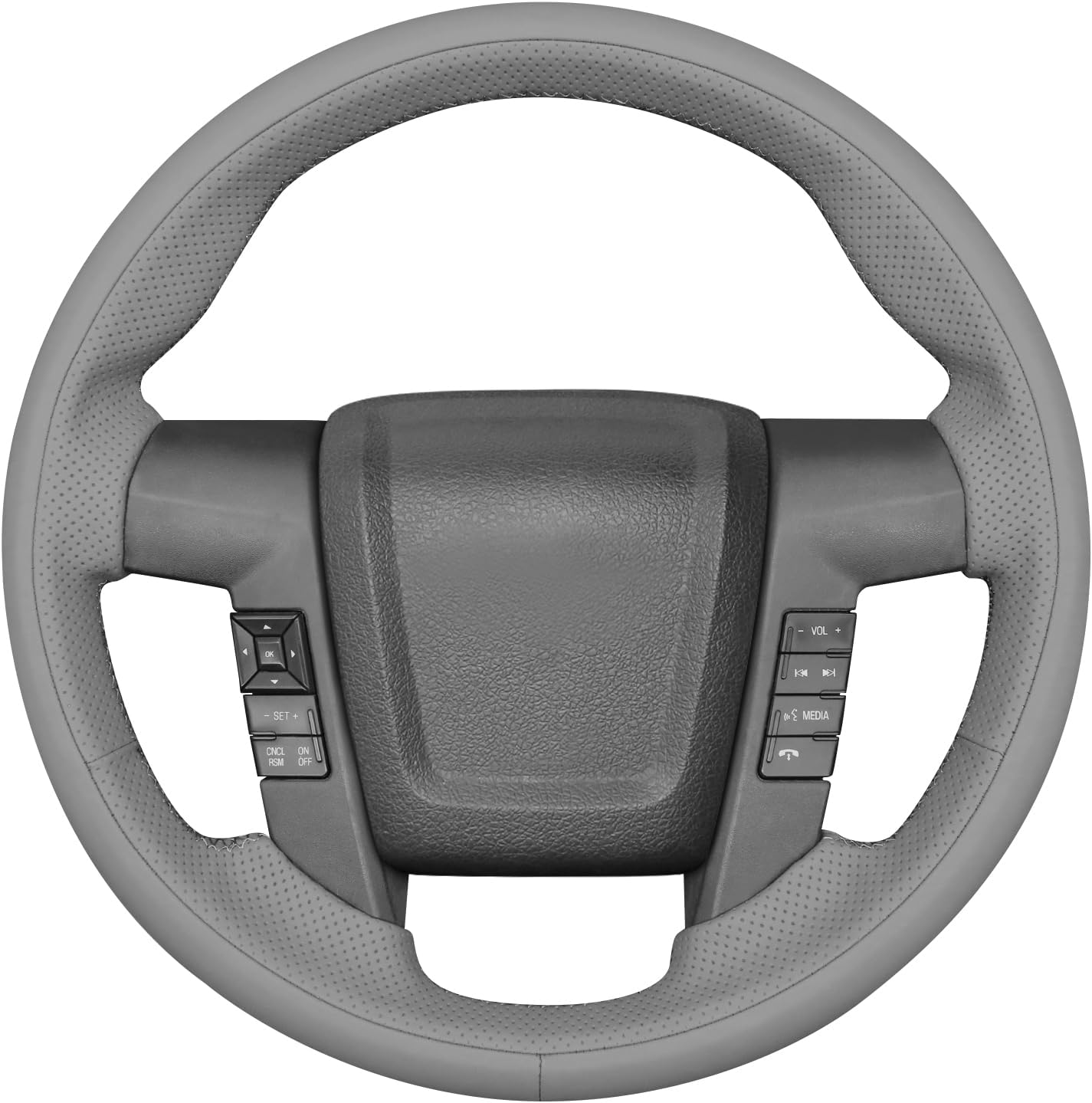 MEWANT DIY Stitching 3D Style Steering Wheel Cover Wrap for Ford F-150 F150 2010-2014 Steering Wheel Accessories for Ford F-150(3D Style)