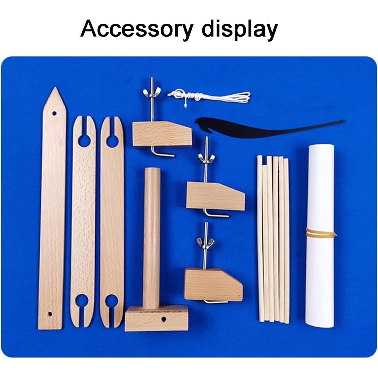 Kit Telaio per Tessitura in Legno da Tavolo, Macchina per Tessitura Fai da Te per Maglieria a Mano, densità di Tessitura Regolabile, per sedie da tè, sottobicchieri