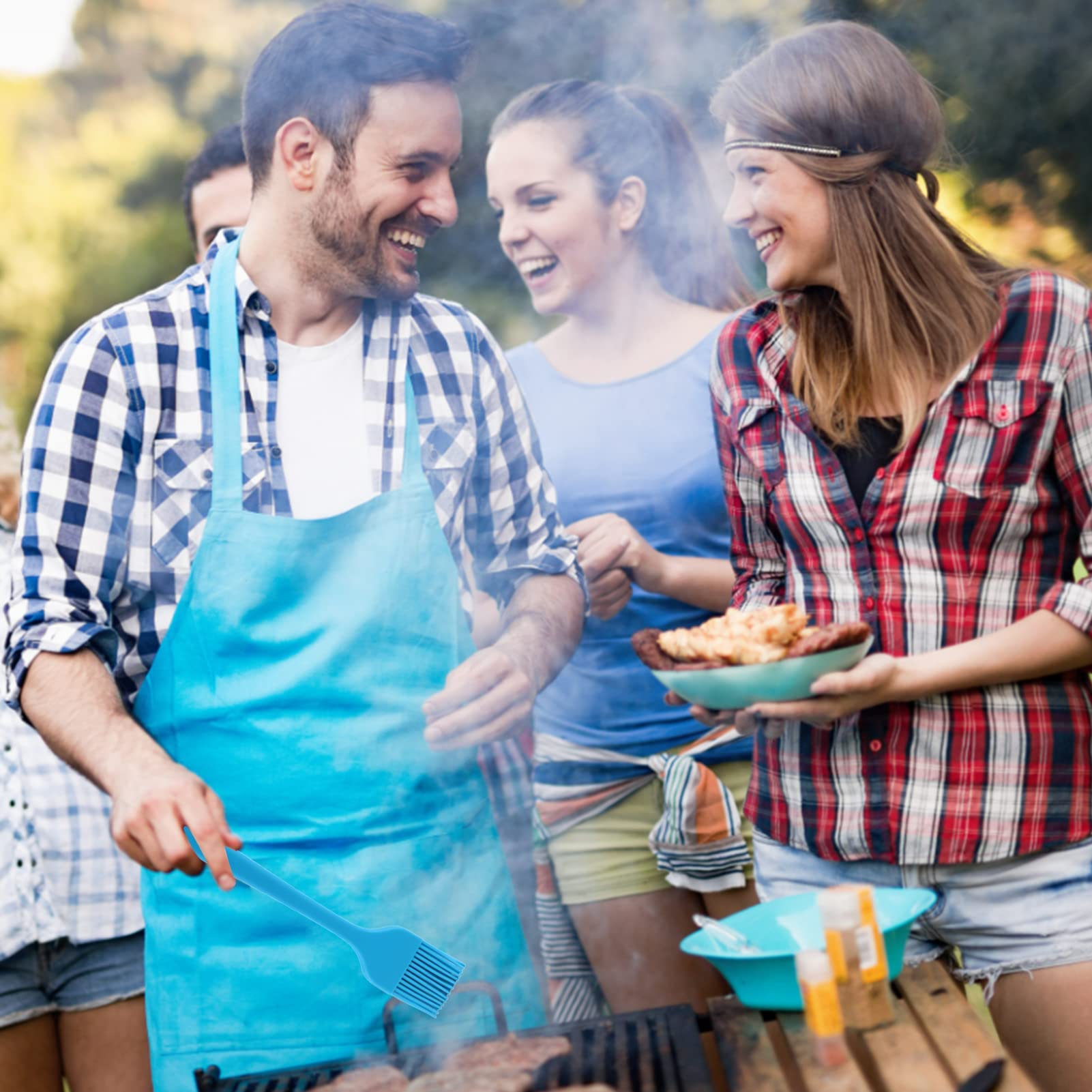 Mongsew Silikon-Backpinsel Set 4-teilig - Hitzebeständige Küchenpinsel BPA-frei