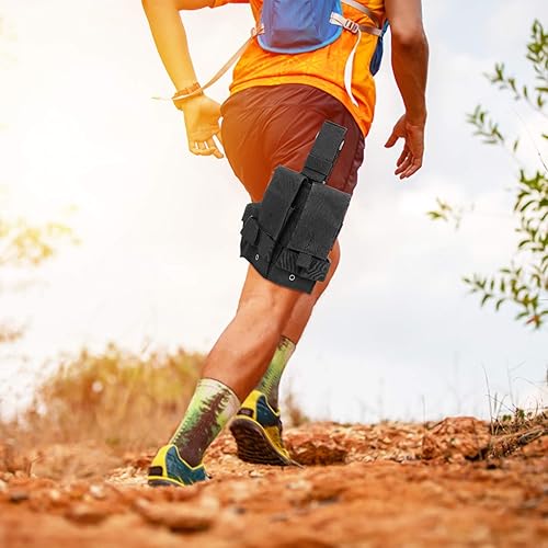 Miniatura 8 de BESPORTBLE Bolsa de pierna de tela Oxford para viajes, camping, senderismo, aventura, ajuste seguro para teléfonos móviles, tarjetas bancarias