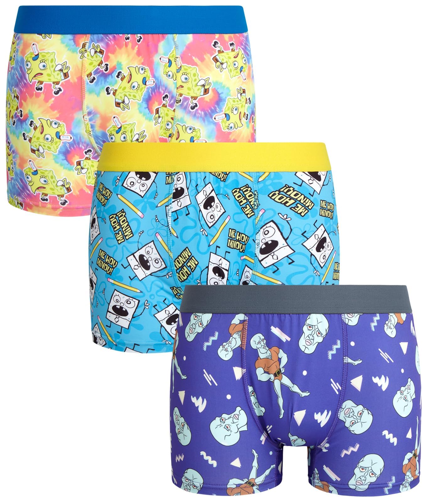 COCO BRANDS SpongeBob SquarePants Mens Underwear Boxer Briefs - 1 Pack 2 Pack 3 Pack Stretch Boxers for