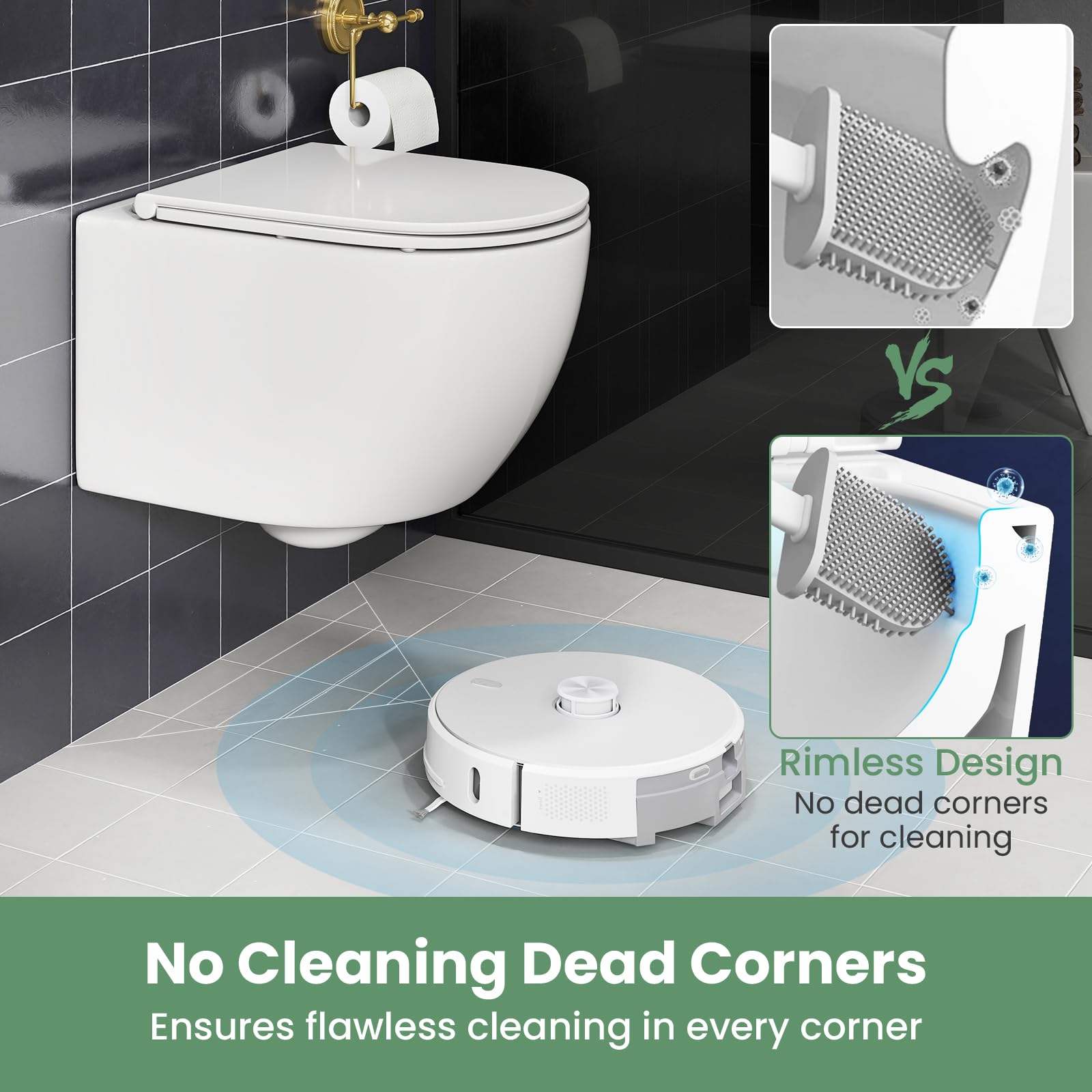 LIFEZEAL Water Sospeso, Sanitari a Muro, Incasso WC, Toilette, con Copriwater a Chiusura Rallentata, Sedile, Kit di Montaggio, Sistema di Doppio Scarico, Risparmio di Acqua, Pulizia Facile, Ceramica