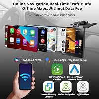 ATOTO P9 9" QLED Android Hordozható Autós Navigáció, 4G+32G Autórádió, Vezeték Nélküli CarPlay, 1080P Tolatókamera, GPS Nyomkövetés, 4G-LTE, 4