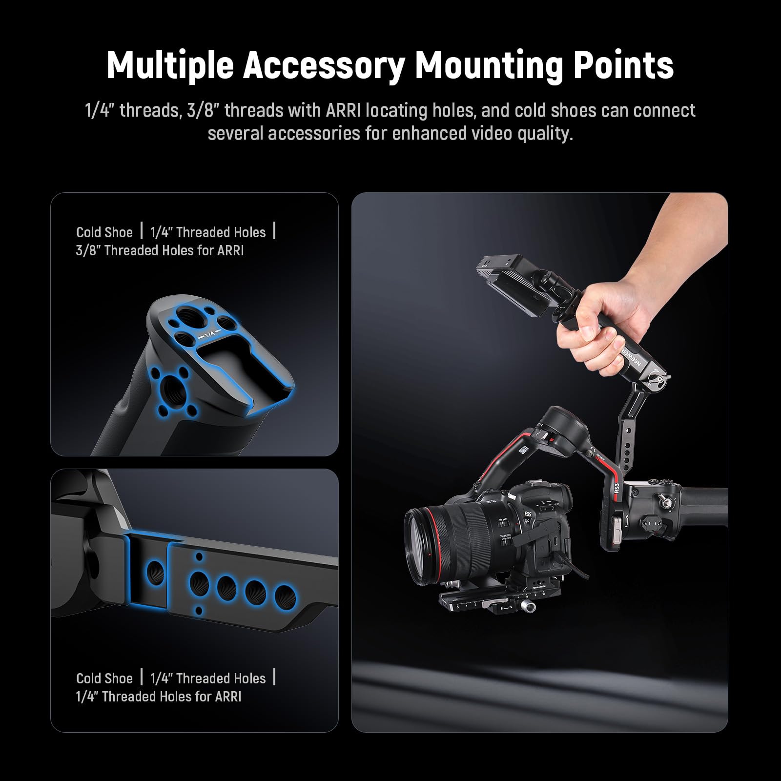 Amazon.com : NEEWER RS4 RS3 Adjustable Gimbal Sling Handle Grip