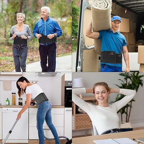 Miniatura 8 de Cinturón de apoyo para la espalda, cinturón de protección de cintura para aliviar el dolor, escoliosis, ciática, hernia de disco, cinturón de