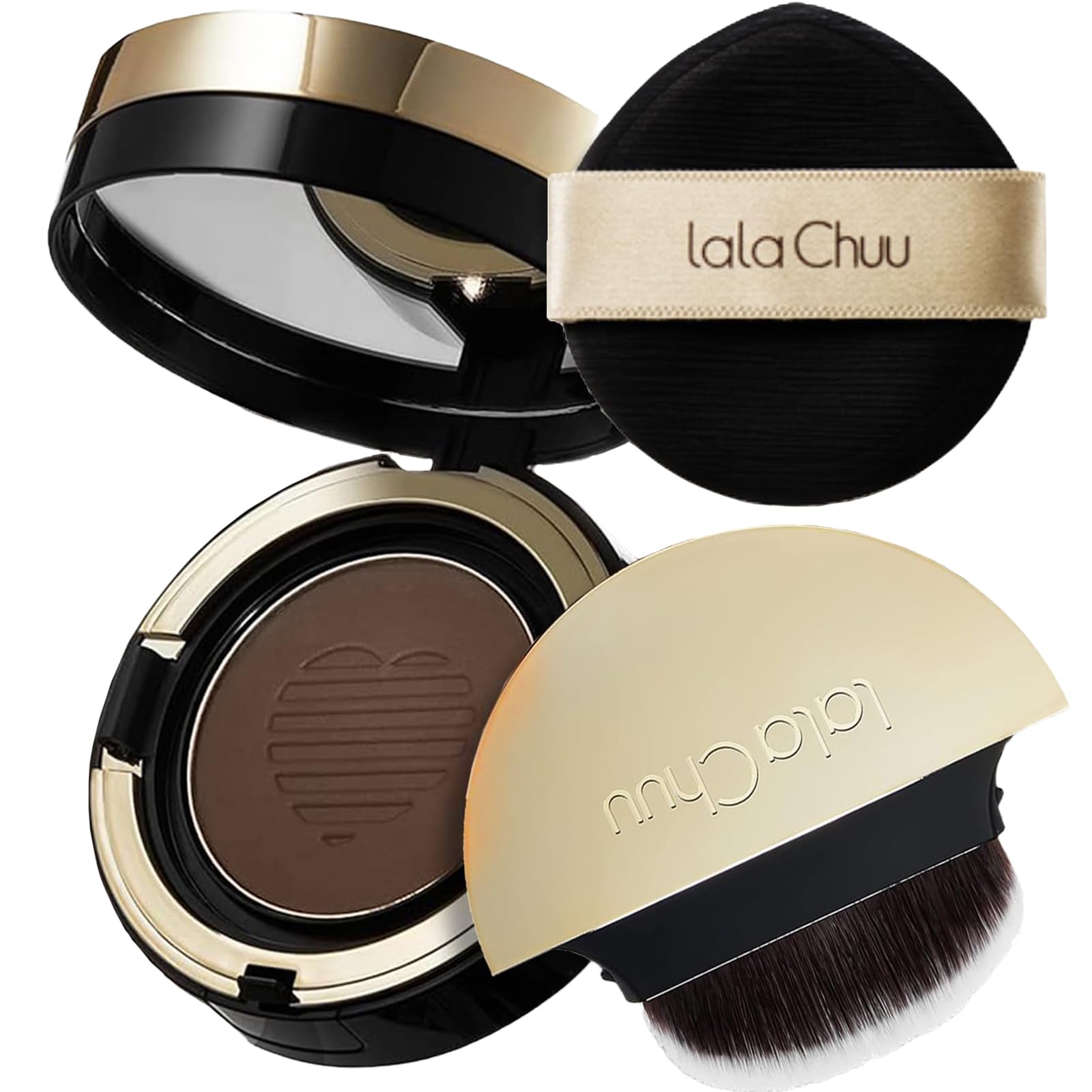 LALACHUU Hairline Powder Hair Powder for Gray Coverage Root Touch Up for Women & Men with Master Brush Concealing Hair Loss Instantly Stain Proof for 100-hour 0.32 Ounce Light Brown