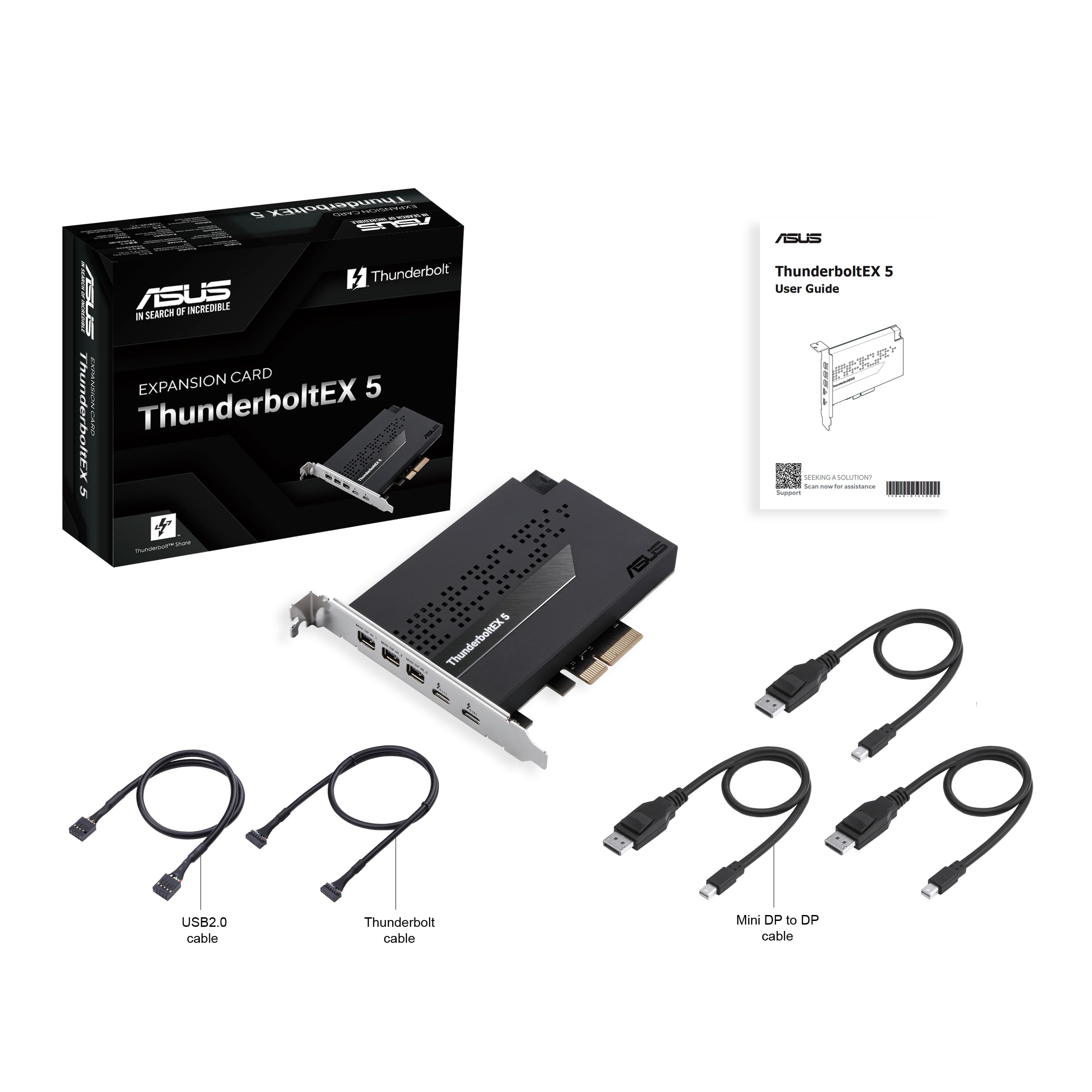 Amazon | ASUS ThunderboltEX 5 拡張カード: デュアル Thunderbolt 5