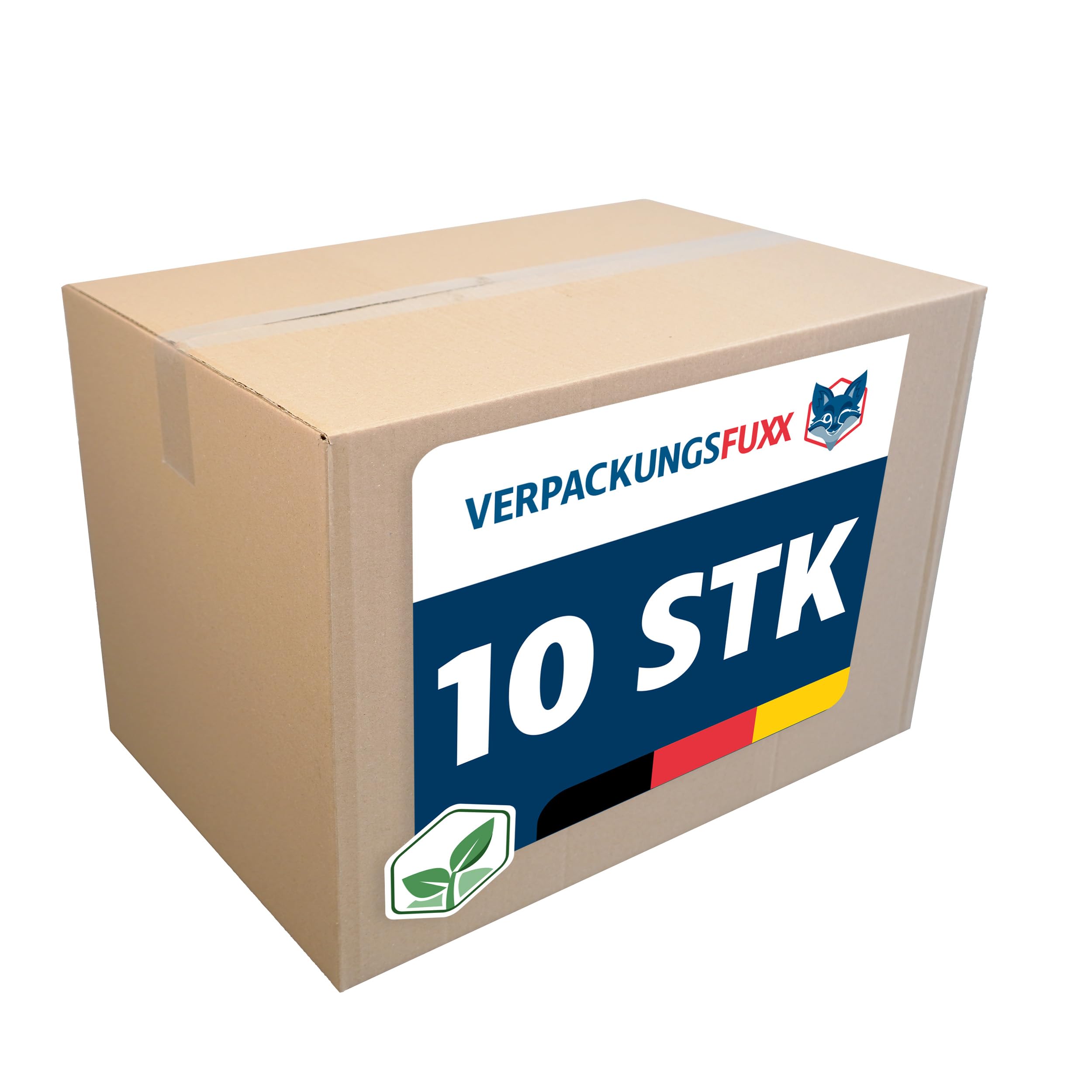 Faltkarton 10 Stück | 60 x 40 x 40 cm | braune Kartons zum Verschicken | stabile Versandkartons aus Wellpappe | Paket DHL