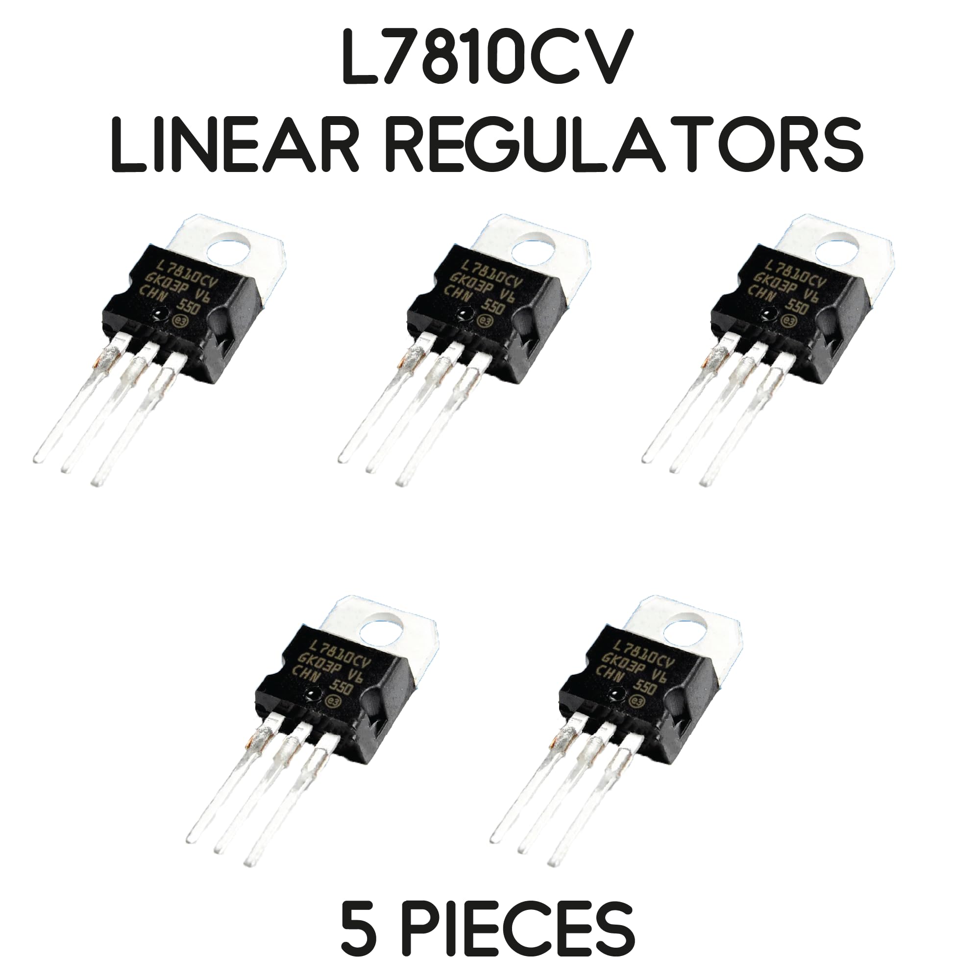 Image secondaire de Kit de 5 régulateurs de tension 10V 1.4A 7810 L7810 L7810CV LM7810 LM7810CV TO-220