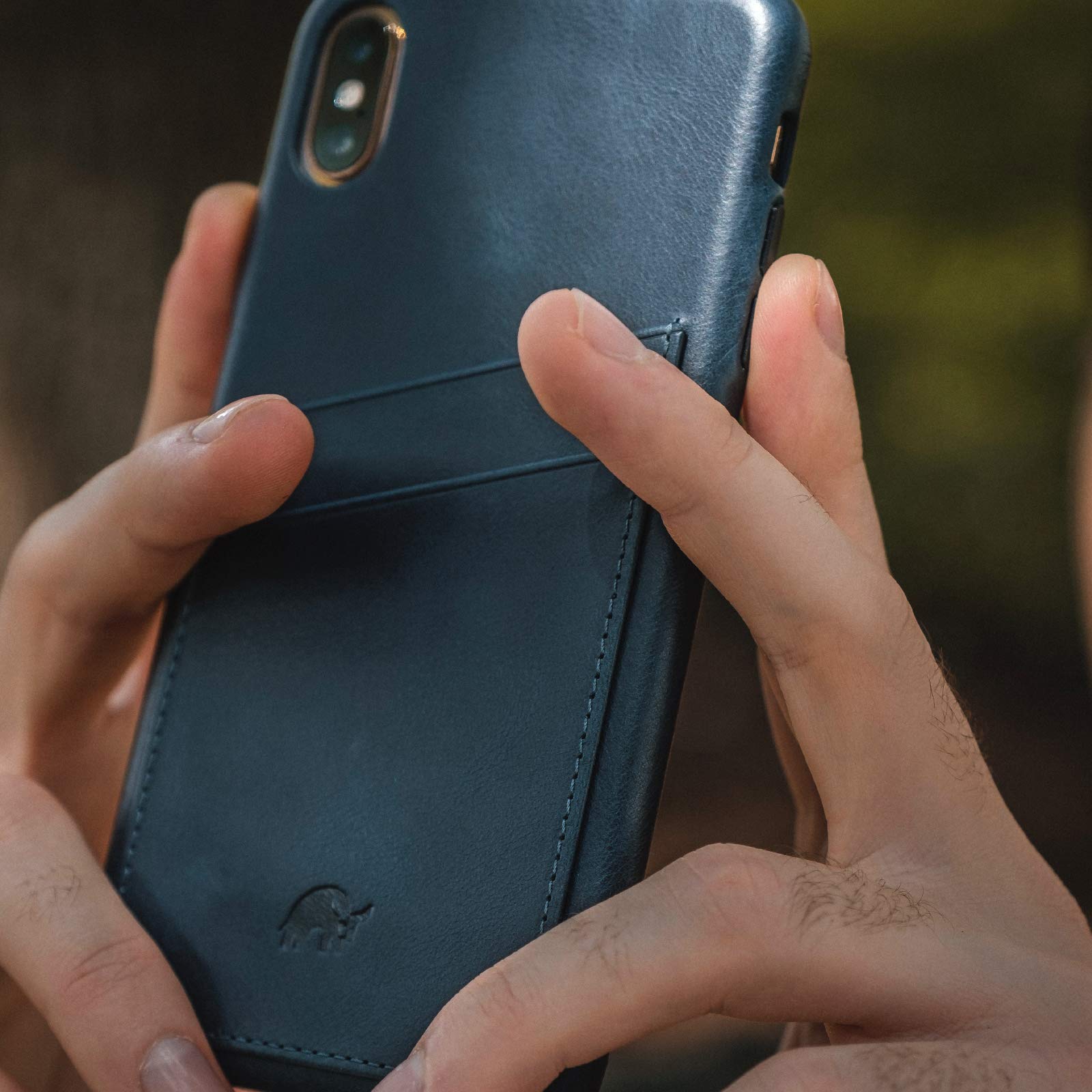 Amazon.co.jp: Bullstrap レザーポートフォリオケース iPhone Xs用