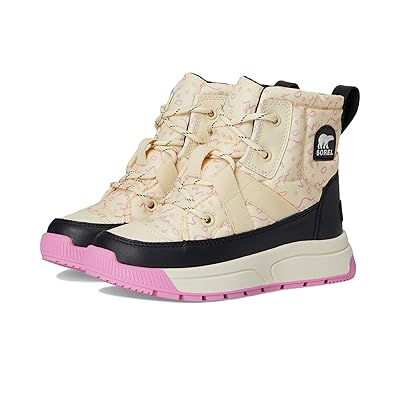 SOREL Kids Whitney III Mid Waterproof (Big Kid) Kids Shoes Honey White/Black