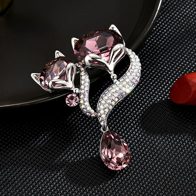 Image of Animal Brooch for Women Girls 18k Gold Plated Animal Brooch Pin Rhinestone Animal Brooch Lapel Pin Jewelry Thanksgiving Day Birthday Wedding Gifts for Mom Wife