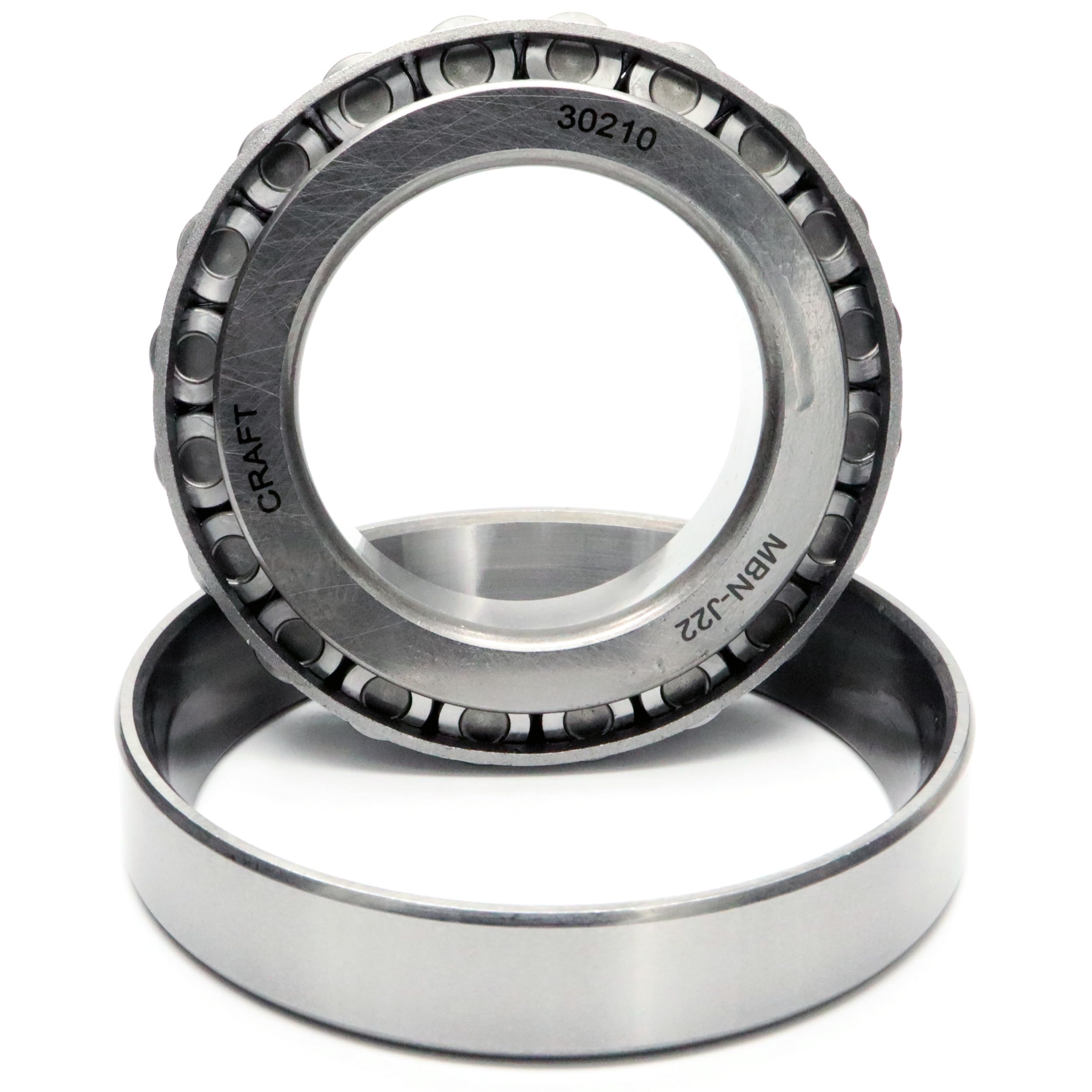 Roulement à rouleaux coniques 30210 50 x 90 x 21,75 mm, roulement de précision très résistant pour charges axiales et radiales, DIN 720 ISO 355, durable et résistant à la chaleur, pour