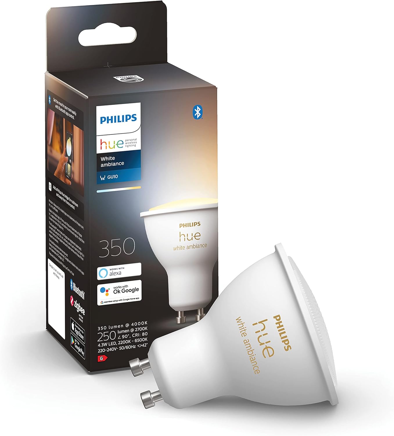 Philips Kosipo Opbouwspot met White Ambiance & Dimmer